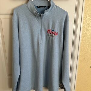 Men's Travis Mathew Coors Light Quarter-Zip Pullover